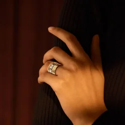 Bague Entaille M Pavée^GEMMYO Online