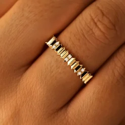 Bague Entaille S Pavée^GEMMYO Discount