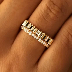 Bague Entaille S Pavée^GEMMYO Discount