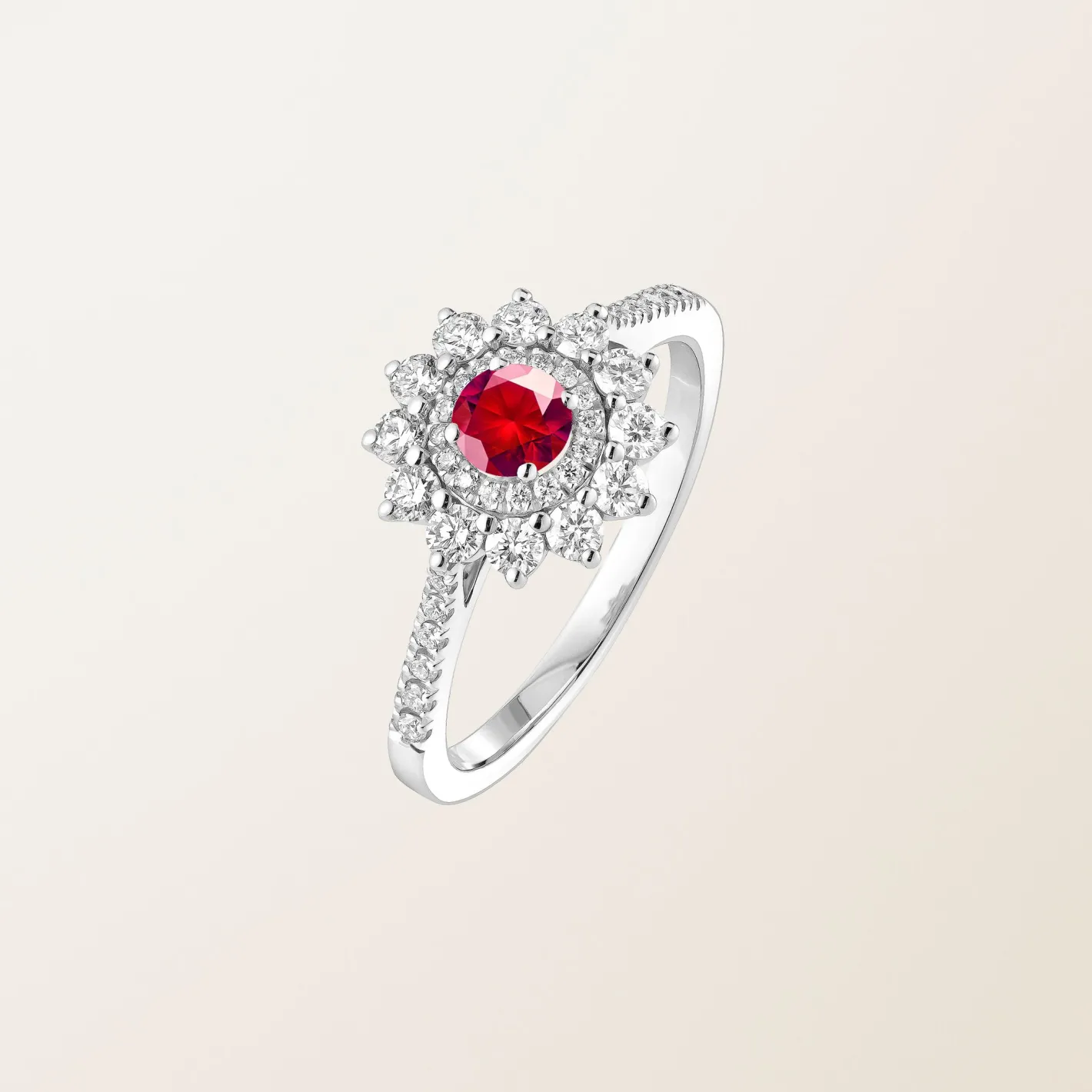 Bague Lefkos 4 mm Pavée^GEMMYO Sale
