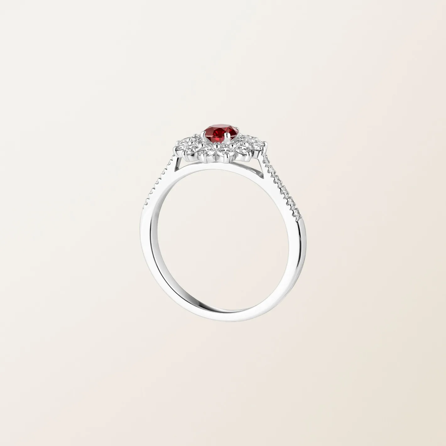 Bague Lefkos 4 mm Pavée^GEMMYO Sale