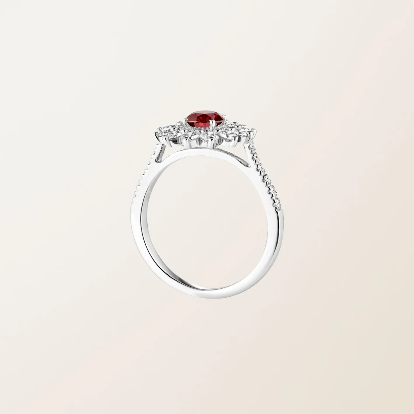 Bague Lefkos 5 mm Pavée^GEMMYO Sale