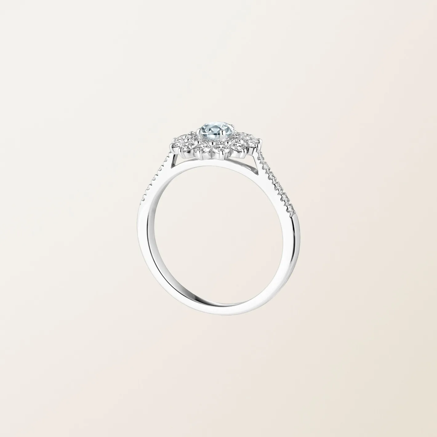 Bague Lefkos 4 mm Pavée^GEMMYO Outlet