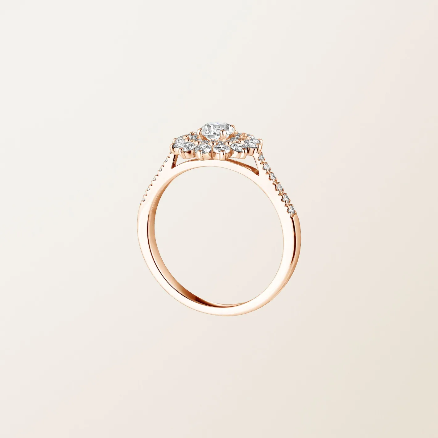 Bague Lefkos 4 mm Pavée^GEMMYO Sale