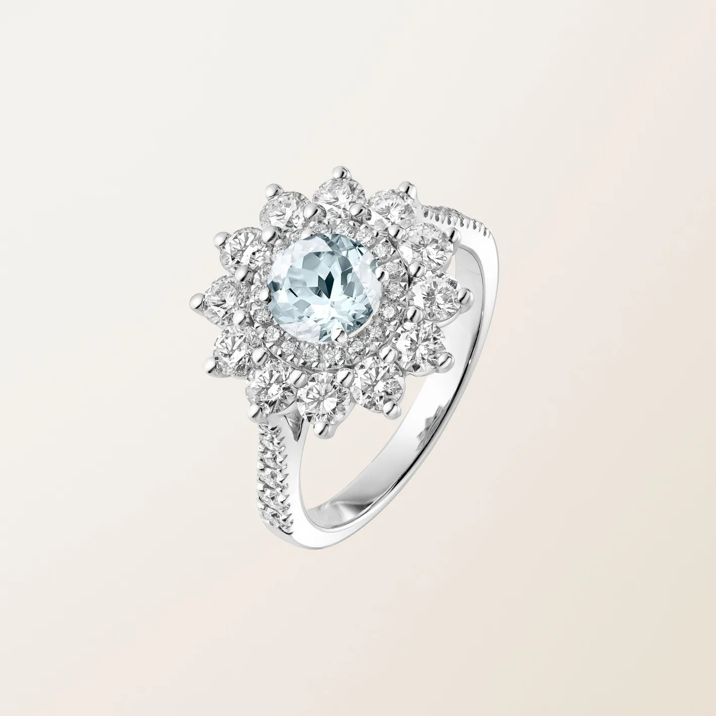 Bague Lefkos 6 mm Pavée^GEMMYO Online