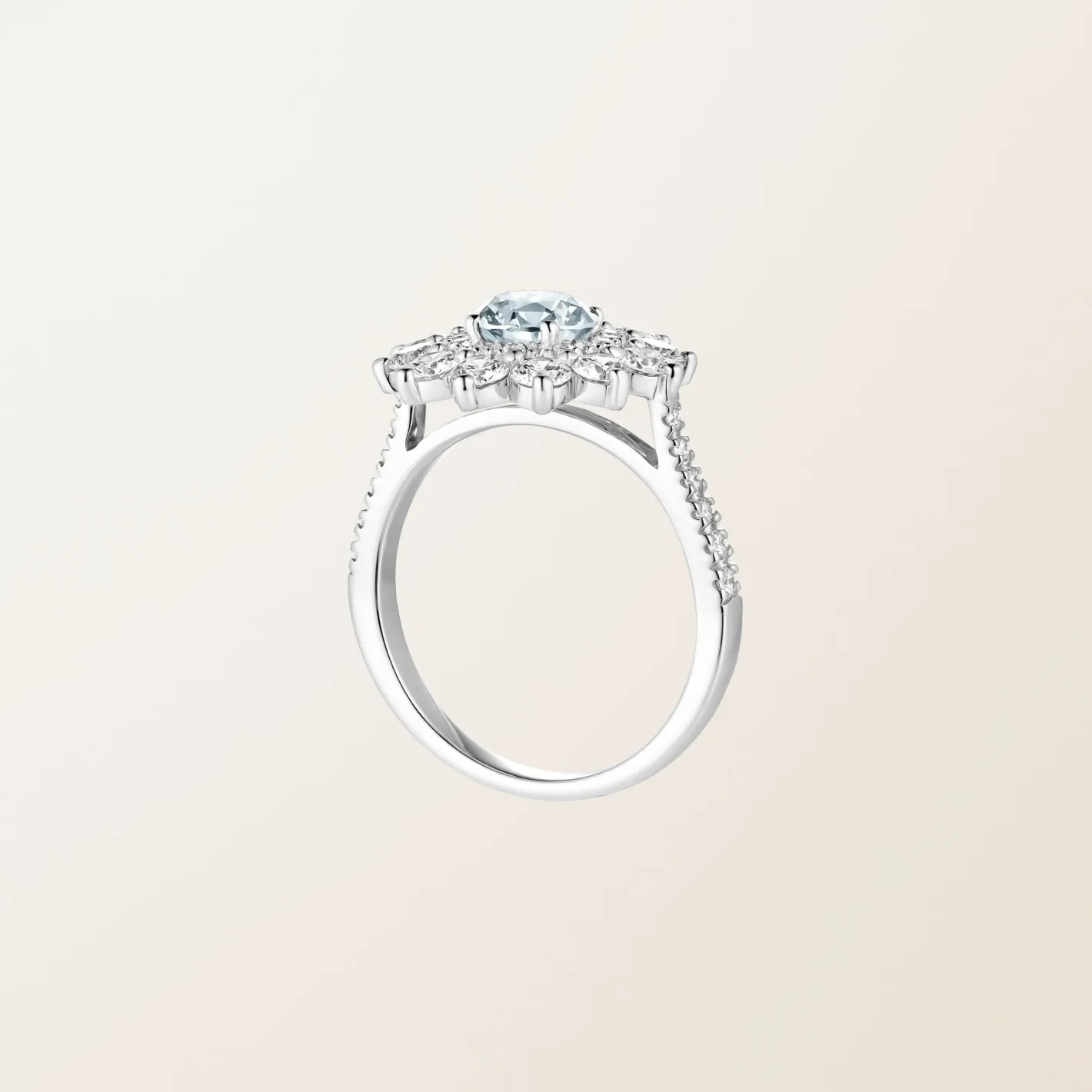 Bague Lefkos 6 mm Pavée^GEMMYO Online