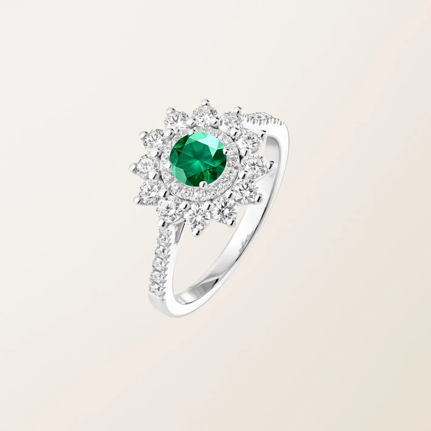 Bague Lefkos 5 mm Pavée^GEMMYO Discount
