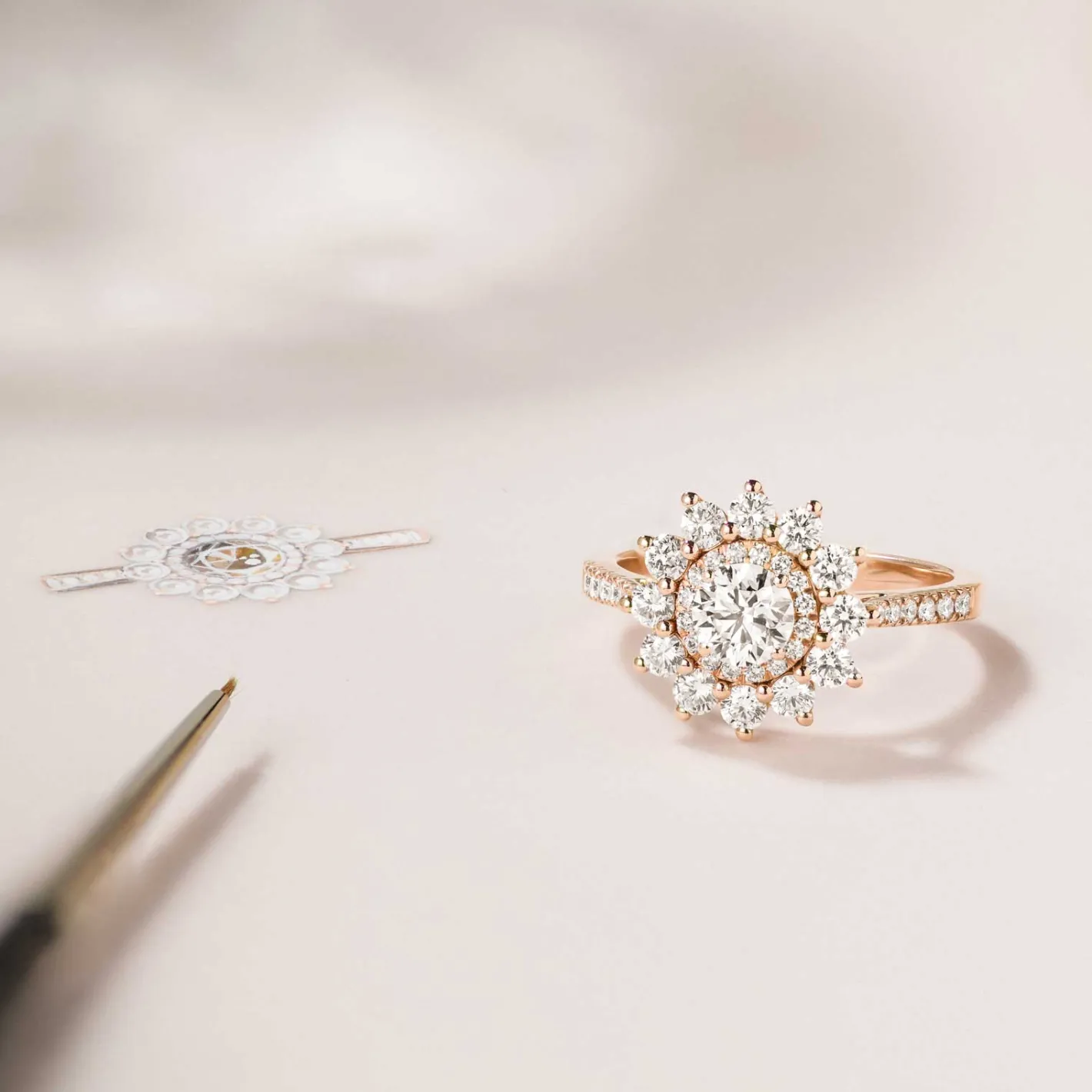 Bague Lefkos 5 mm Pavée^GEMMYO Discount