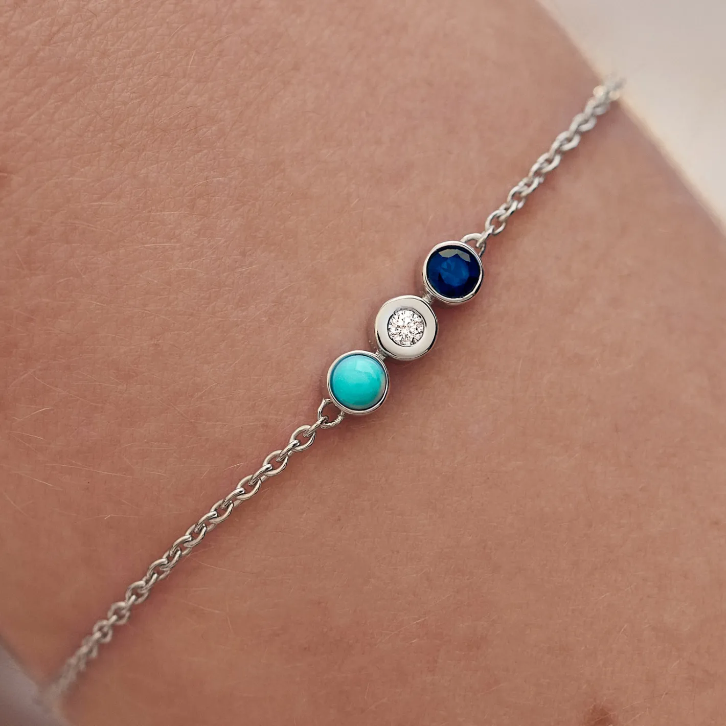 Bracelet rama Trio Bleu^GEMMYO New